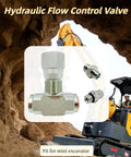 Hydraulic Flow Control Valve STB G3/8 Three Eighths Inch L08 For Mini Excavator One To Two Ton With Two Sided Connectors