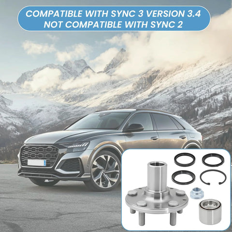 Rear Wheel Hub Bearing Assembly For Subaru Impreza Forester And Legacy 1993-2008 AWD Only, OEM Grade Wheel Bearing Kit components shown.
