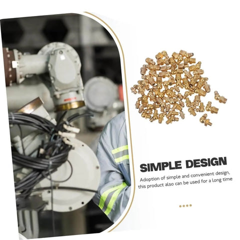 Complete 60-Piece Grease Fitting Kit SAE To 4-28, Straight, 45 Degree And 90 Degree Angles shown with industrial equipment