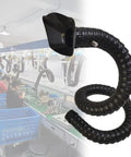 Flexible Welding Fume Extractor Arm With Adjustable Hood And Killer Suction Power For Tough Workshop Dust Cleanup That Clears The Bench Smoothly Without Drama in black color with 360 flex hose in an industrial workspace.