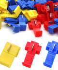 150 Pcs Solderless Quick Splice Wire Connectors Kit For 22 To 10 AWG No Strip Tap Crimp Joiners, color coded red blue yellow