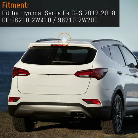 Shark Fin Antenna Cover For Hyundai Santa Fe GPS 2012 2018 Glossy White Car Roof Antenna Shell Direct Fit Replacement