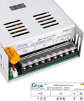 48V Variable DC Power Supply 0-48V 10A 480W AC To DC Converter with terminal connections and digital display