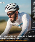 Premium Wrap Around Antifog Safety Glasses With Protective Eyewear And Foam Seal Gasket Offering Kick Ass Impact Shield And Snag Free Vision On Heavy Duty Worksites Daily, worn by cyclist outdoors.