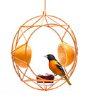 Oriole Bird Feeder Outdoor Baltimore Oriole Jelly And Orange Metal Feeder With Sun Design And Bright UV Resistant Powder Coated Steel