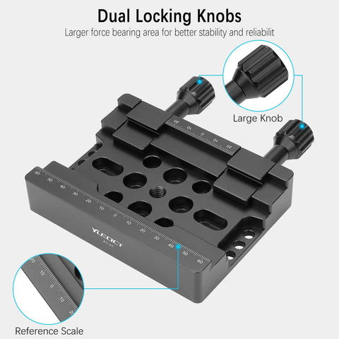 2in1 Telescope Scope Dual Dovetail Saddle Clamp Mount Base for Losmandy and Vixen Style Plate Rails Bar Adapter with dual locking knobs