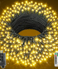 Coiled 262ft Outdoor Christmas Lights With 800 LEDs, Plug In Exterior String Lights, includes remote and power adapter