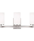 Alturas Three Light Wall And Bath Vanity Light In Brushed Nickel Finish For Modern Bathrooms, 300 Total Watts, front view