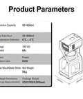 Product parameters for Premium Electric Ice Drip Coffee Maker With Glass Carafe And Led Touchscreen.