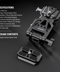 Foldable V Mount Battery Plate With Arca Type Quick Release Baseplate for DSLR Video Rig and DJI RS4 RS3 Gimbal