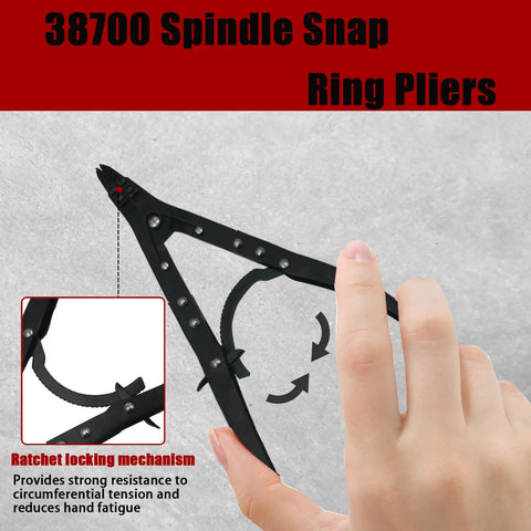 Beefy 12 Inch Snap Ring Pliers Set for spindle installation and removal internal and external circlips built for Ford Super Duty pickups 2007 and newer