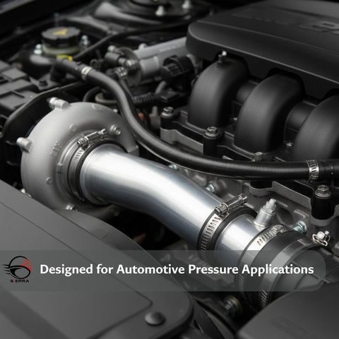 Silicone Vacuum Hose Kit 4mm ID 5 32 Inch Vacuum Tubing, 150 PSI Max, Ultra High Temp, shown installed in turbo engine