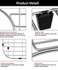 Close-up details of 2Pack Stainless Steel Sink Grids For Double Kitchen Sink Bottom Protection With No Slip Rubber Feet 13x16 And 11x8.6 Inches