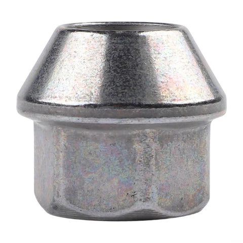 Perfect Replacement Wheel Lug Nuts Secure Fit For 2021-2024 Electric Cars Direct OE Match With Tough Metal Build No Mods Needed Keeps Wheels Lock In Tight, close-up threaded metal lug nut