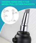 Heavy Duty Replacement Hose Kit Compatible With Moen Pull Down Kitchen Faucet Part 150259 showing 68-inch braided design and connectors.