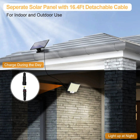 Outdoor Solar Lights 106 LED Motion Sensor Flood Lights IPX5 Waterproof wall-mounted night illumination