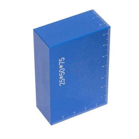 Top Shelf High Precision Metric Setup Blocks, Durable Anodized Aluminum Height Gauge Set For Router And Table Saw Fine Tuning, Laser Etched 75mm blue setup block
