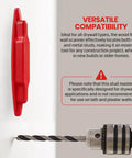 (4-Pack) Calvana Magnetic Stud Finder Wall Scanner attached to a wall, highlighting versatile use for drywall construction in red.