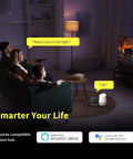 Family using Z Wave 800 Series Smart Plug With Built In Repeater And Range Extender 15A for smart home control