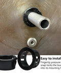 50 Count Black Nylon Snap In Cable Bushing Grommet Protectors for Nine Sixteenths Inch Cables with Three Quarters Inch Mounting Diameter