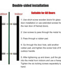 Installation guide for Wood And Glass Doors Entry Door Handle Set Large Double Sided Barn Door Handles with fittings.