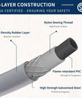 4-layer construction of 12 Feet Half Inch ID Natural Gas Hose With Quick Connect Fitting For BBQ Grills Pizza Ovens Patio Heaters And More