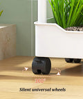 Hydroponics Growing System With Vertical Raised Garden Bed On Wheels showing 360-degree rotating caster, Black 3 Layer