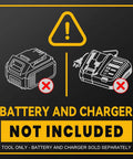 Cordless Brushless Drill And Impact Driver Combo Kit For 20V Battery Tool Only notice, battery and charger not included