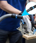 Upgraded One And A Quarter Inch By Seventeen Foot Dust Collection Hose For Home And Workshop Vacuums With 5 Fittings And Adapters