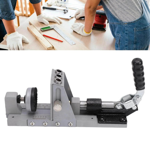 Pocket Hole Jig Kit For Woodworking Projects One Sided Fifteen Degree Locator With Hardened Steel Bushing And Three Eighths Inch Drill Bit