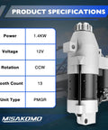 Heavy Duty Outboard Starter Motor That Works With Mercury Yamaha And Hitachi Engines For 75Hp 90Hp And 115Hp Models Replaces 68V-81800-01-02-03