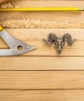 Brass Goat Head Cabinet Knob Pull Handle Vintage Animal Drawer Knob For Kitchen Cabinets And Dresser Rustic Metal Cupboard Hardware