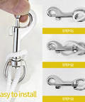 Badass Heavy Duty Swivel Flag Clips 4 Pack All Weather Zinc Alloy Snap Hooks installation steps with rope.