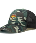Everyday Camouflage Trucker Cap For Men with mesh back, camo pattern, and front graphic design. Perfect for outdoor activities.