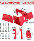 Rear Tine Tiller Furrower Kit with Three Adapter Types, Adjustable Plow Wings, hardware components displayed