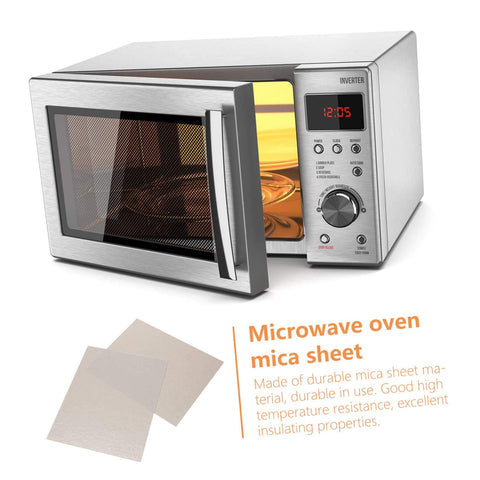 12 Pieces Mica Sheets For Microwave Oven Waveguide Cover Heat Resistant Fireproof Insulation Pads beside stainless steel microwave
