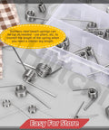 Stainless Steel Torsion Spring Kit With 45 Pieces In 15 Sizes Including 30mm 45 Degrees 40mm 90 Degrees And 50mm 120 Degrees V Shape Springs For Repair Tools Woodworking DIYers, displayed in storage box