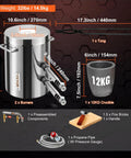 VEVOR 12KG propane melting furnace kit, stainless steel home foundry with two burners and 12KG crucible