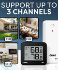 Indoor Outdoor Thermometer Wireless Digital Gauge With 500Ft Remote Temperature Monitor For Home And Patio, Easy Read Display