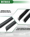Weatherstrip Window Seal Belt Kit For Ford Ranger 1999 2011 2 Door Front Left Driver Right Passenger Side Black Rubber Details