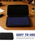 Top Tier Fast Dry Ink Pad For Rubber Stamps And Crafting Projects Quick Curing Non Toxic Acid Free Formula displayed on desk.