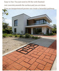 Walkway Concrete Path Molds 23.6 By 11.8 Inches Reusable DIY Stepping Stone Paver Set creating a garden pathway