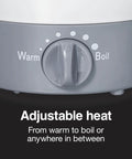 Close-up of adjustable heat dial on 32 Oz Adjustable Temperature Electric Hot Pot Kettle For Tea Fast Boiling Water For Ramen And Noodles