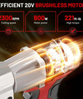 Pro Grade Cordless Metal Shears With 18V Power, 360 Degree Rotating Head, 221 Ft-Lbs Torque, brushless motor illustration