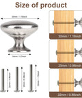 4 Pack Satin Brushed Nickel Round Mushroom Cabinet Knobs For Kitchen Bath And Closet Cabinets With On Trend Satin Finish And Easy Install Hardware Durable Zinc Alloy, 30mm