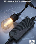 Waterproof shatterproof bulb and control box for 123 Ft Outdoor Color Changing String Lights With RGB CWIC LEDs