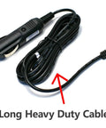 Car Charger For RCA Portable DVD TV Combo Players And Celestron Telescopes, Dual Screen 12V Power Cord shown with 6.5 Ft Cable