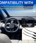 Interior view of a car showcasing the 3 Pack 5 To 10 Turn Variable Resistor Kit compatible with Metra IBVR 5K Ohm components.