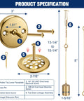 Hassle Free Tub Drain Linkage Assembly With Trip Lever And Gold Cover Adjustable Fit For Bathtub Overflow Repair specifications image