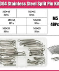 Stainless Steel Cotter Pin Assortment Kit 304 3 Box M1.5 M2 M3 M4 M5 M6 U Pins Hairpin Split Pin For Tractor And Machinery Quick Fastening set
